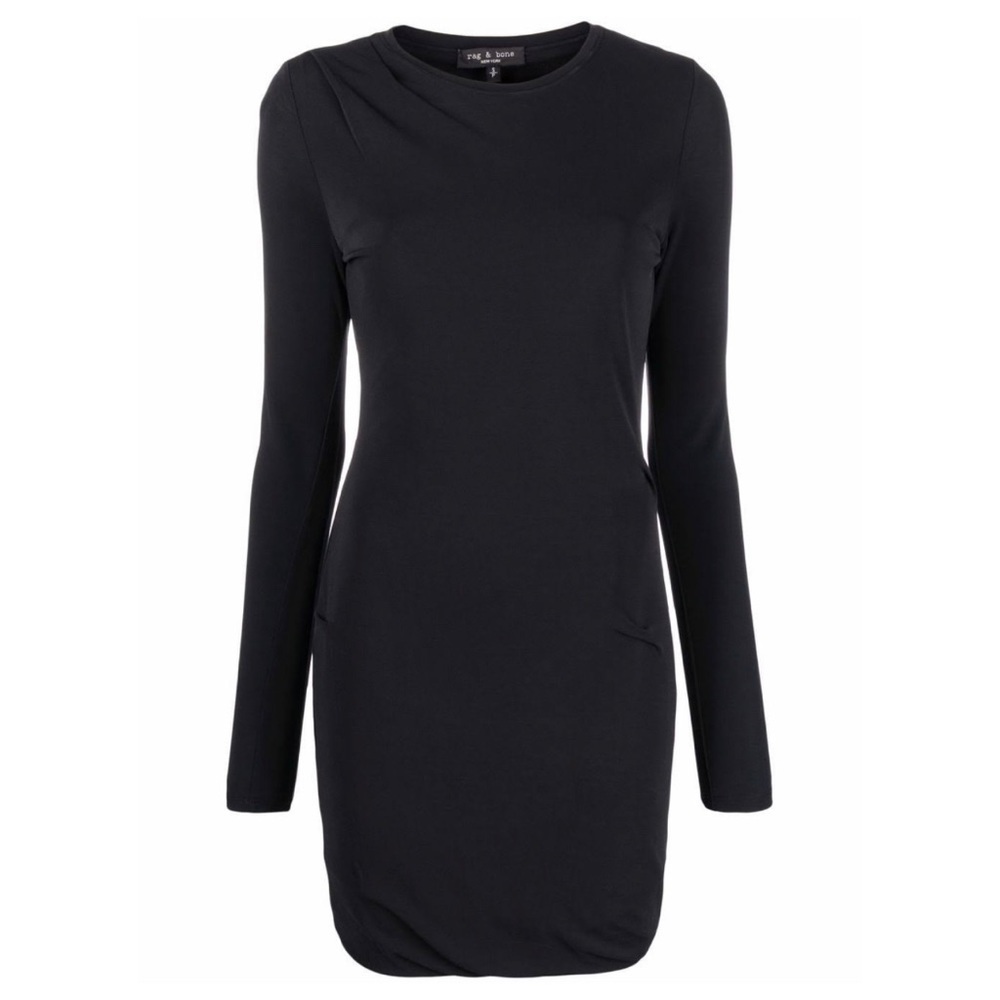 Rag & Bone Women's Black Poppy T-Shirt Dropped Dress - Picture 2 of 12